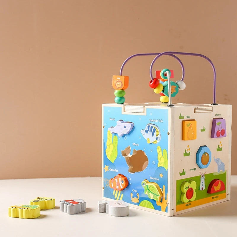 Wooden Activity Cube