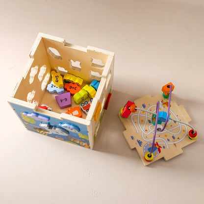 Wooden Activity Cube