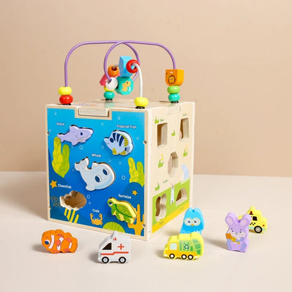 Wooden Activity Cube